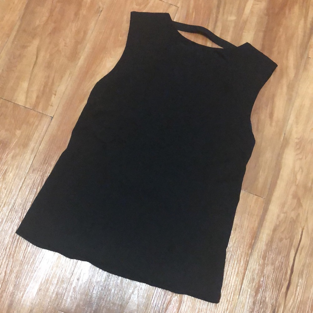 Helmut Lang Black Sleeveless Square Back Top - Picture 3 of 5